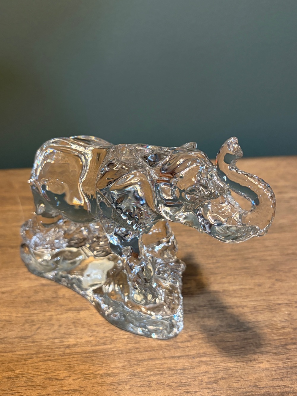 Princess House Wonders of the Wild Standing Elephant 24% Lead Crystal Figurine